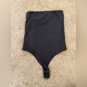 Black Strapless Bodysuit